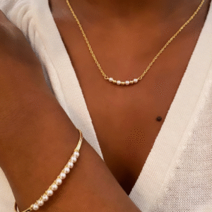 Gold And Pearl Necklace