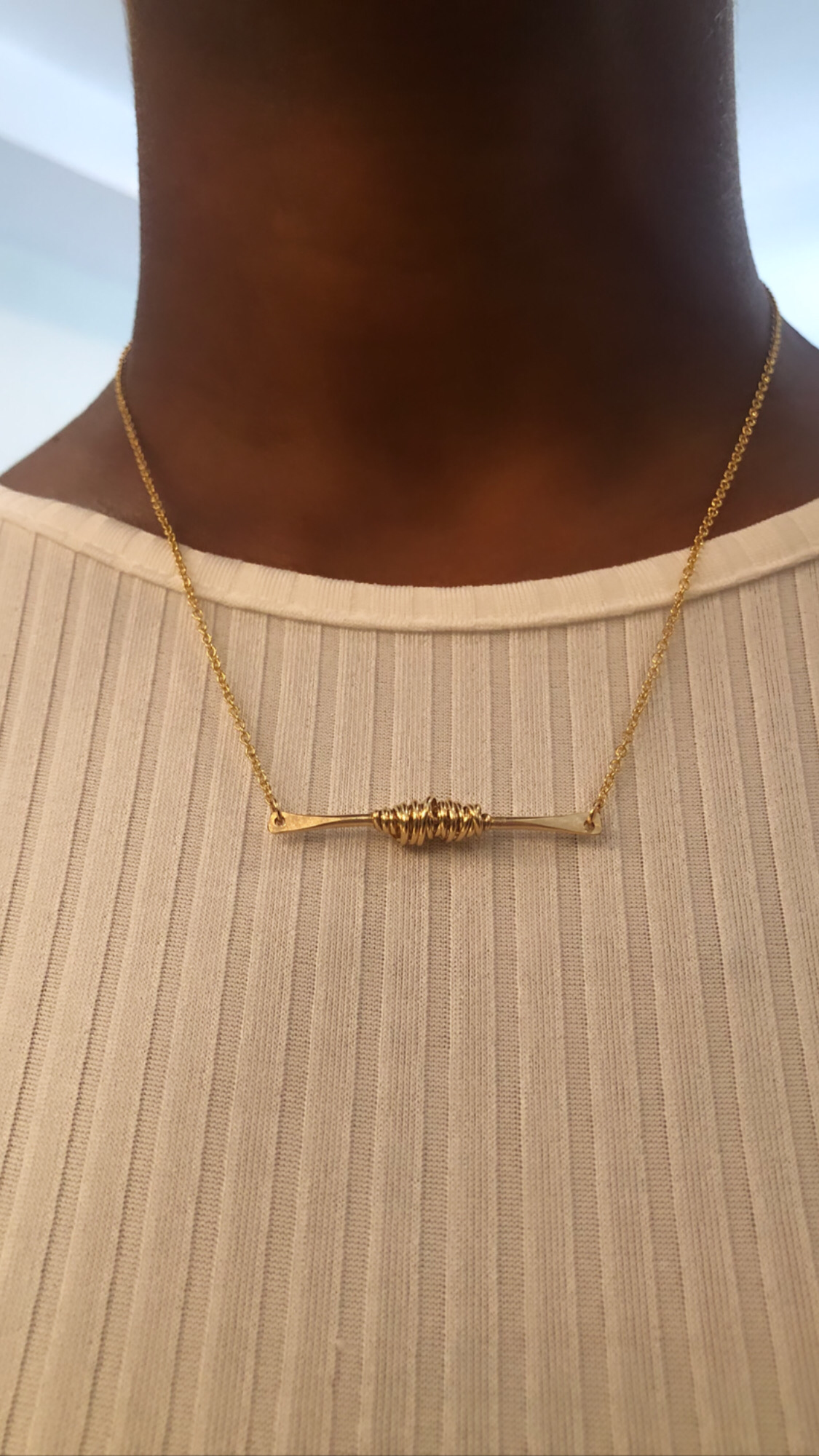 Wrapped Bar Necklace