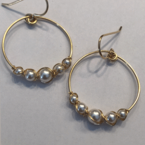 Pearl Wrapped Hoops