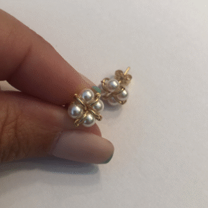 Pearl Flower Studs