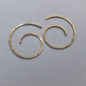 Hammered Chic Spiral Hoops