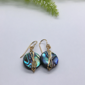 Abalone Disc Earrings