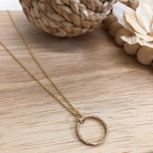 Circle Pendant On Cable Chain