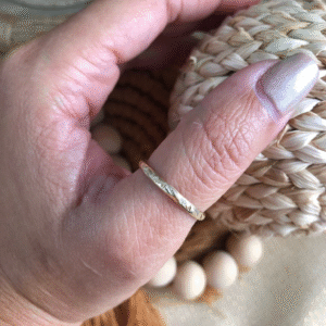 Half Round Hammered Ring