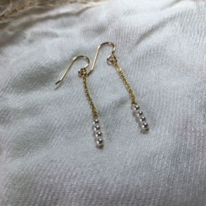 Petite Pearl Hanging Earrings