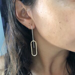 Paperclip drop earrings