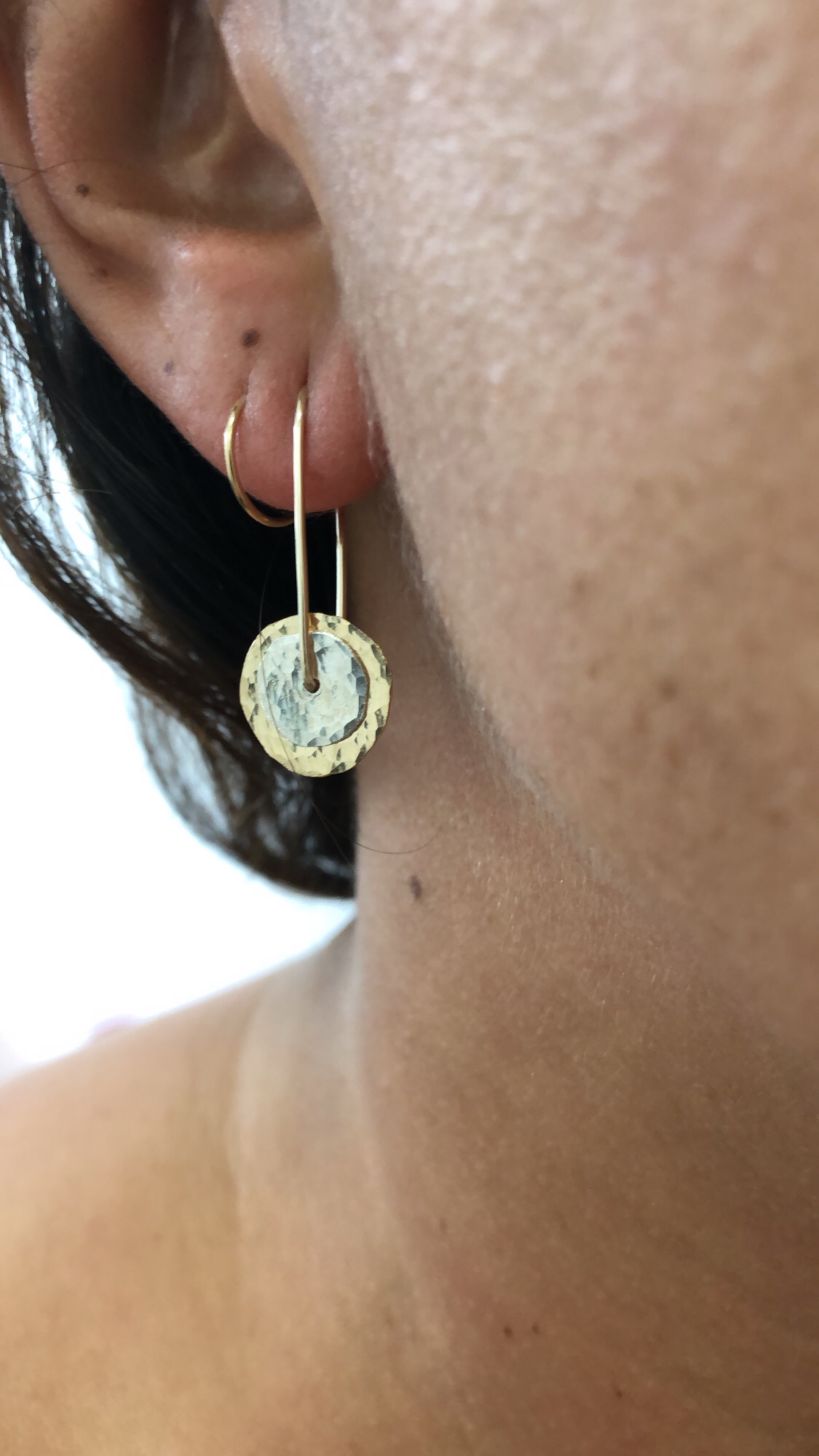 Double saucer earrings
