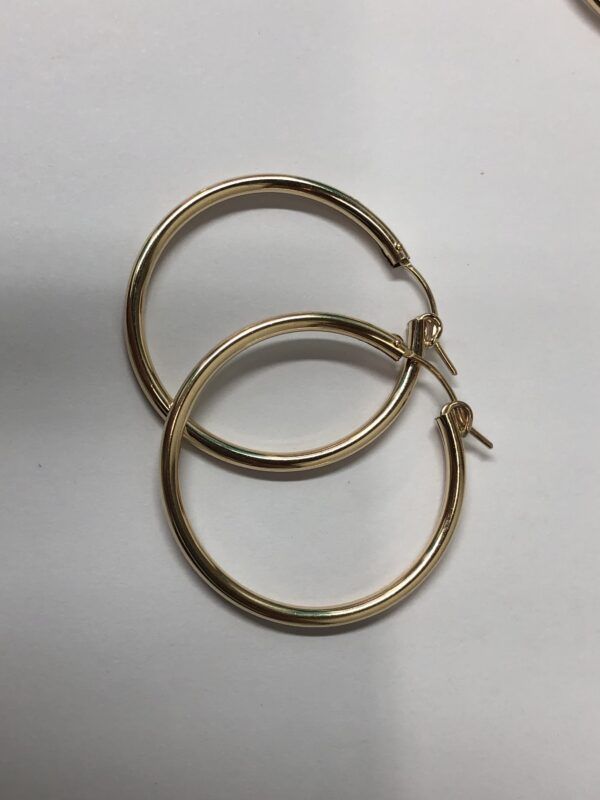 Gold filled hoops - Image 2