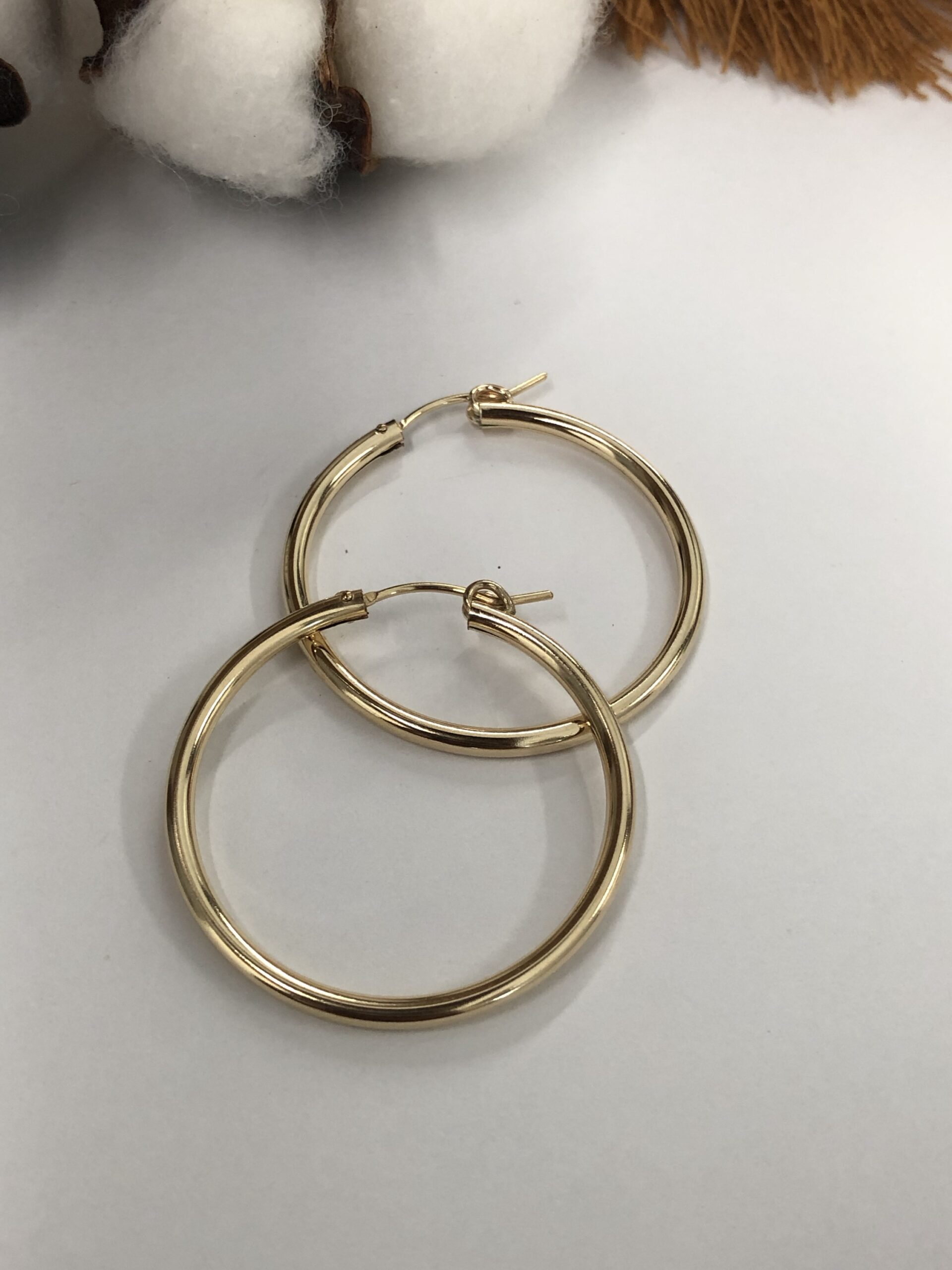 Gold filled hoops